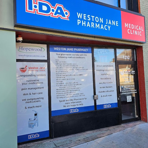 Weston Jane Pharmacy storefront 2023b